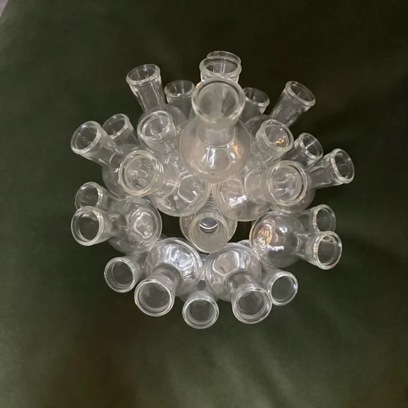 Vintage Glass Beaker Plant Propagation Station Test Tube Vase Rooter 2 Piece Set - Picture 2 of 6